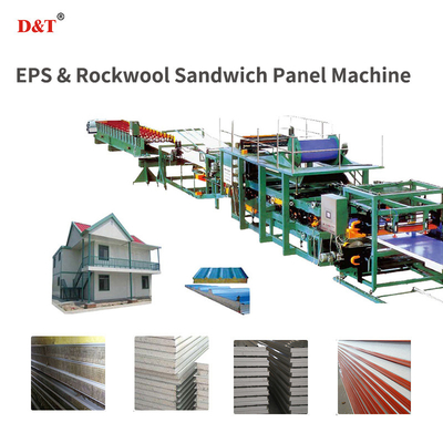 屋根と壁のための汎用的なカスタマイズされたEPS / ロックウールサンドイッチパネルマシン